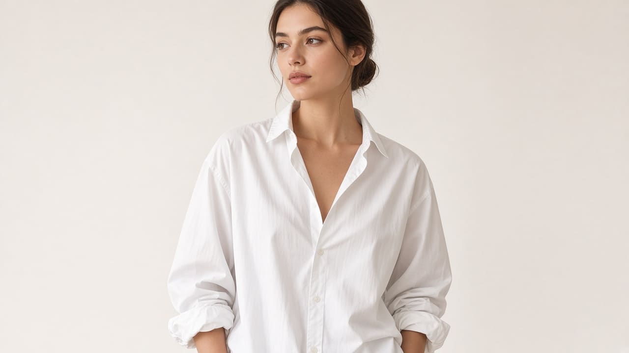 White oversized poplin shirt